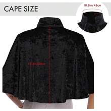 Medieval Shawl Women Renaissance Velvet Cape Wraps Costume Lace Gothic Lolita Cloak For Partygift - Black - View 4