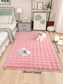 1 Stück Plüsch Rosa Teppich, flauschig & weich in verschiedenen Größen, quadratischer Shaggy Teppich für Wohnzimmer, Schlafzimmer, maschinenwaschbarer rechteckiger Teppich, bequem & stylisch, geeignet für Flur, Küche, Waschraum, Schlafzimmer, Badezimmer, Studentenwohnheim, Sofa, Wohnzimmer, Waschtisch, Stuhl, Studentenwohnheim Teppich, Mode Teppich, Raumdekoration, Weihnachtsdekoration, Geschenk, Heimdekoration, Schlafzimmerdekoration