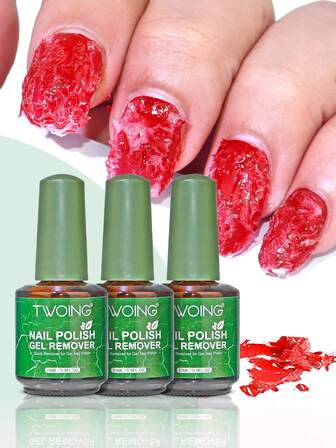  TWOING 15ml 凝胶指甲油去除剂 - 快速浸泡 2-3 分钟，去除 UV 凝胶、丙烯酸和指甲油，无需包装，方便沙龙和家庭使用