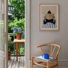 1pc/Set Woman Reading In Bed Poster, Book Lover Wall Art Print, Reading Nook Library Decor, Whimsical Retro Girly Poster, Cozy Bedroom Art, Home Decor Living Room, Wall Decor, No Frame