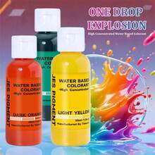 55ml/1.86oz 高濃度水性染料 30色，適用於珠寶鑄造、水磨石、水泥與石膏粉，鮮豔色彩手工藝與藝術創作，耐用水性著色墨水 - 彩色 - 查看 8