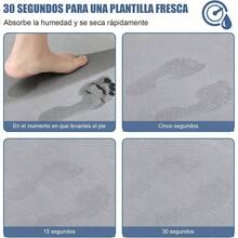 60x39cm Tapete para Bao Diatomita, Tapete Piedra para Secado Rpido, Alfombra de Bao Antideslizante Superabsorbente, Adecuado para Sala de Estar, Ducha y Dormitorio - inicial - Ver 5