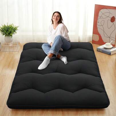 Techigher Japanese Floor Mattress,Twin Size Futon Mattress,Full Size Foldable Roll Up Sleeping Mattress Futon Floor Bed,Dormitory Sleeping Pad For Adu