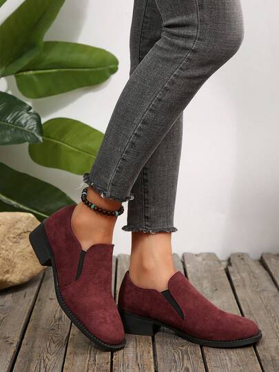 نساء 2025 ربيع/خريف جديد كلاسيكي سويد كعب سميك عالي، أحذية كعب عالي رأس مربع منخفض، أحذية أم عصرية، أحذية كعب عالي منصة مقاومة للماء، أحذية عمل خفيفة الوزن