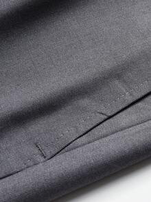 Men's White High-End Suit Set, Wrinkle Resistant And Non Hair Stained, Business Formal Wear, Four Season Commuting, Workplace, Party Dress, Two-Piece Set - 灰色 - 查看 8