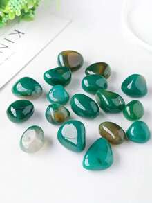 鱼缸装饰石，抛光水晶石，绿玛瑙，玫瑰石英，粉水晶等，50克天然水晶鱼缸，水族箱装饰，彩色鱼缸装饰石1件