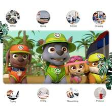 1pc Extra Large  Cartoon Mouse Pad - Rubber Material, Oblong Rectangle Shape, Stitched Edges, Non- & Washable Desk Mat For Computer, Office & Gaming Setup