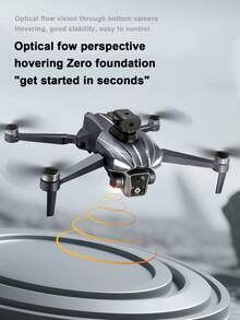 CASRRA 全新K18MAX银灰色遥控无人机，带摄像头，支持WiFi和2.4GHz双频 | 4.5英寸5G实时显示屏遥控器 | 双摄像头（拍照/录像）光流悬停 | 智能避障 | 无刷电机，一键降落 - 新手友好，室内/室外/派对娱乐及竞速多旋翼飞行器。包含：收纳包、存储卡+读卡器、备用螺旋桨。理想的生日、圣诞节、万圣节礼物，数码相机。