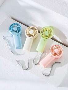 Travel Essential 1pc-Handheld Battery Powered Cartoon Mini Fan, Portable, Suitable For Summer And Outdoor, Sports, Travel, Kitchen, Bedroom, Office, And For Women, Men, Adults,, Beach Accessories, Portable Women Cosmetic Hand Fan