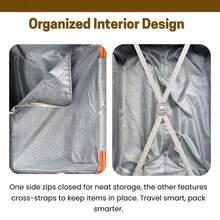 3 Piece Luggage Set 20" 24" 28" – Spinner Wheels Lightweight | Check-In Carry On 2 Colours - Beige - View 9