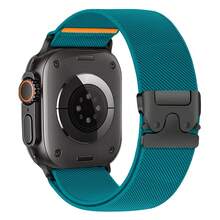 Elastic Sport Bands Compatible With Apple Watch Ultra1/2 Bands 49mm 46mm 45mm 44mm 42mm 41mm 40mm 38mm Men Women,Parachute Buckle Stretchy Nylon Wide Strap Wristband Compatible With IWatch Series 11 10 9 8 7 6 5 4 3 SE 2 1