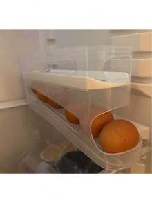 2-Layer Egg Door Tray Rolling Distributor Kitchen Drawer Style Double-Layer Egg Storage Box PET Transparent 32 Compartments Can Store 32 Eggs Refrigerator Fresh-Keeping Box Can Stack Egg Trays Egg Racks