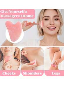 Set de 5 piezas/20 piezas de artículos para fiestas, antifaz rosa, masajeador facial y scrunchies para el cabello con bolsa de regalo - Perfecto para reuniones de mujeres, obsequios para despedida de soltera, regalos del Día de la Madre