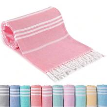 Turkish Beach Towels Vacation Essentials Quick Dry Sand Free Soft Absorbent Extra Large XL Big Blanket Adult Pool Towel Lightweight Thin Sandless Fast Drying Compact No Sand Packable Foldable - ThinnerFuchsia172x36英寸 - 查看 7
