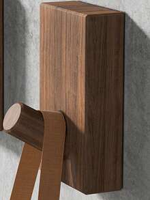 1/2/4/6 pièces Crochet de manteau simple et unicolore en bois naturel, crochet de manteau mural en noyer, crochet décoratif pour porte pour la buanderie, la boutique, le café-bar