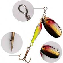 Cebos para Pesca 2 uds Pieza de Mano giratoria de Lentejuelas Luya Cebo Giratorio de Lentejuelas de Metal Pieza de Hierro giratoria Luya Cebo Falso Pesca Equipos de Pesca Seuelos - A3 2 piezas - Ver 4