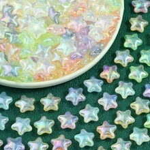 6/10pcs Mixed Acrylic Beads - Bowknot, Heart, Flower, Pentagram Shapes, DIY Bracelet Necklace Keychain Pendant, Jewelry Making Supplies