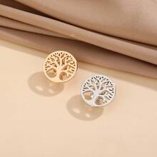 Minimalist Elegant Tree Of Life Brooch, Zinc Alloy Material, Personalized High-End Versatile Suit Decoration Accessory Brooch, Party, Birthday Gift Christmas Men Gifts Bag Pins