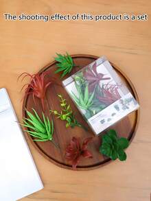 6pcs Artificial Plastic Succulent Plants DIY Decor, Suitable For Home, Hotel, Yard, Garden And Other Occasions, Green Plant DIY Succulent Decoration - Multicolor - View 5