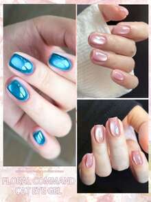 XEIJAYI 9Pcs 10ML Flower Cat Eye Magnetic Gel Polish Set With Soak Off UV LED Cat Eye Gel Polish Manicure Nail Art Gift Kit - No Magnetic Stick Included - 彩色 - 查看 8