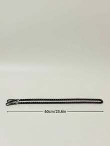 Correa de cadena DIY para bolso, con opciones de multicolor y multitamaño, accesorio para asa de bolso, correa de hombro, correa cruzada, cadena de repuesto de metal para bolsos de mujer - Negro - Ver 12
