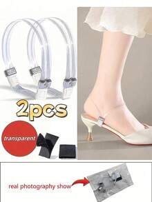 HALF    INSOLE 2pcs High Heel Non-Slip Shoelaces With Ankle Strap, Provide Comfort, Adjustable Wrap-Around Buckle Fit All Sizes. These Accessories Include Shoelaces To Prevent Shoes From Falling Off - Multicolor - View 6