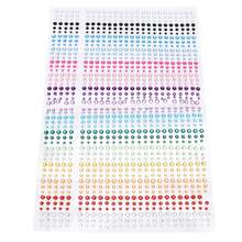 Rhinestones bling, rhinestones adhesivos pegatinas de la cara de los diamantes de imitación de imitaciones 15 colores para la decoración de la boda - Oro rosa - Ver 2