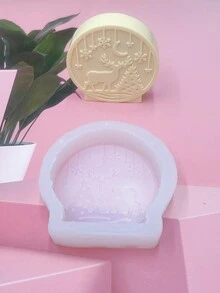 1pc Christmas Candle Reindeer Christmas Tree Silicone Mold DIY Christmas Plaster Home Decor Silicone Mold