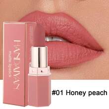 HANDAIYAN Hexagonal Matte Moisturizing Lipstick, Velvet Makeup Effect, Single Tube, Long-Lasting Color, Fashionable Luxury Lipstick, Suitable For Halloween, Christmas And Holiday Makeup, Party And Daily Makeup, Holiday Travel Essential Cosmetics, Net Weight: 3.5g, Face Painting, Cosmetics, Suitable For Women, Suitable For Winter/Spring, Ideal For Y2K Fancy Fashion, Suitable As Birthday/Valentine's Day/Mother's Day Gift, Essential For Carnival Party, Best Color Choice - 01 Milk Tea - 查看 9