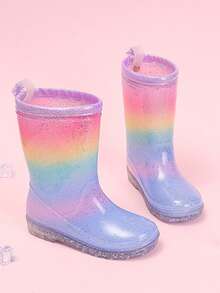 Children's Waterproof Anti- Rain Boots, All Season - Blue - View 2