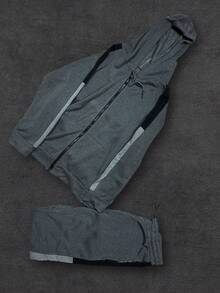 Men Hoodie Co-Ords - Dark Grey - View 3