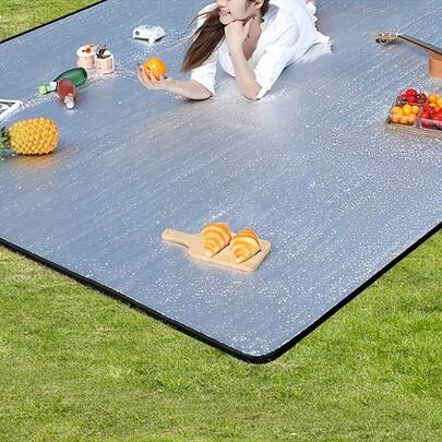 Extra Large Camping Mat - Durable Aluminum Foil + EPE Fabric, Portable Outdoor Picnic And Tent Mat, Double-Sided Aluminum Film Moisture-Proof Mat, Camping Beach Picnic Insulation Ground Mat