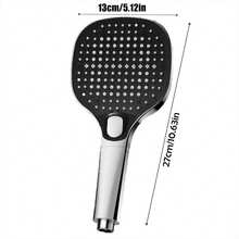 3-Setting High Pressure Shower Head, Filtration, Home Bathroom Shower Tub Faucet, Boosted High Water Flow, Shower Sprayer Head Bathroom Accessories Bathroom Tools - Silver - View 4