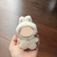 【仅项链】创意新款10cm娃娃第四代迷你Labobo陶瓷娃娃吊坠，可爱珍珠字母项链 - 彩色 - 查看 5