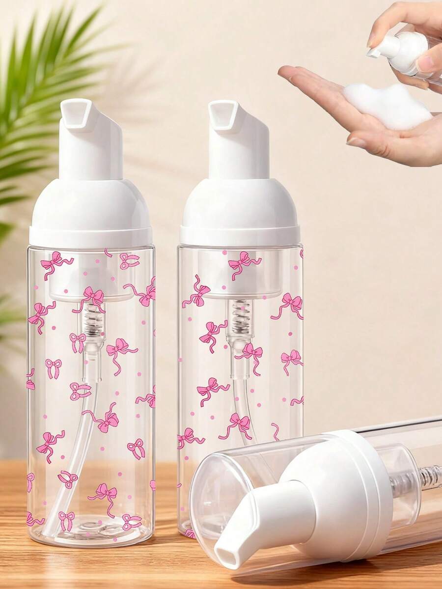 Bình đựng xà phòng tạo bọt trang trí nơ, bình mini tạo bọt dùng khi đi du lịch, đựng xà phòng lỏng, dầu gội, nước rửa mi, nước rửa tay - Bình nhựa trong suốt có thể tái sử dụng, thích hợp để vệ sinh phòng khách, phòng ngủ, phòng tắm, trang trí nhà cửa, đồ dùng du lịch, quà tặng đám cưới, tiệc tùng, sinh nhật, quà tặng cho bố mẹ, bạn bè, năm mới, phụ kiện, quà tặng thú vị. - Nhiều màu - Xem 1