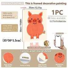 1 gerahmtes/Leinwand Wandkunst, Dinosaurier Tier Thema Dekoration. Badezimmer Wanddekoration. Themen Poster, Schlafzimmer Dekoration, Raumdekoration, Heimdekoration, Ornamente, Winterdekoration für Zuhause, Wanddekoration. Geeignet für Kinderzimmer, Kinderzimmer, Jungen- und Mädchen-Partyräume, Kita-Klassenzimmer Dekoration, wasserfestes Material. Kopfteil Dekorative Tapete, Party Deko Geschenke. Badezimmer Wanddekoration.