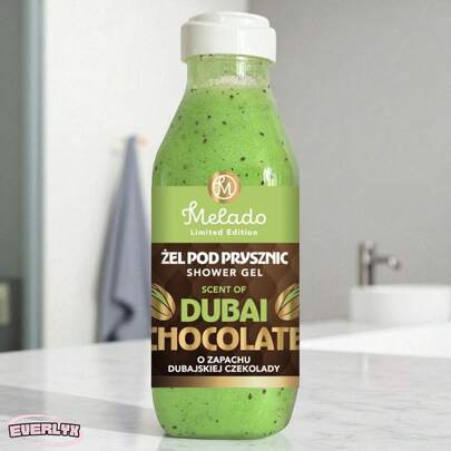 EverlyX Dubai Chocolate Honeyed Shower Gel 400ml - Begränsad upplaga med en söt och intensiv Dubai-chokladarom - Skonsam rengöring som lämnar huden väldoftande och fräsch efter varje användning - Perfekt för en utsökt sensorisk upplevelse - ✅Leverans inom 3-5 dagar