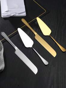 1 pièce/2 pièces Ensemble de couteau à gâteau et pelle en acier inoxydable, couteau à pain et pelle à pizza, couteau à dessert, convient pour la cuisine, les restaurants, les hôtels, les mariages, les anniversaires, les fêtes