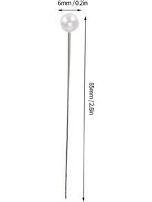 Alfileres de Perlas, Agujas de Localización, Decoración, Suministros de Bolas de Flores, Cabeza de Aguja de Perla, Uds., Alfileres Rectos Redondos - 1 - Ver 9