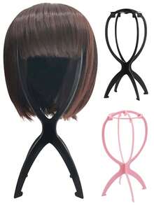 4PCS Wig Stand Kits - Wig Bags Storage With Hanger+Wig Stand, Wig Bags Storage With Hanger, Portable Collapsible Holder Durable Wig Display Tool Travel Stand For All Wigs - Multicolor - View 12