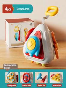 1-6岁儿童忙碌球感官解压玩具，四面和十面抓握旋转益智玩具，培养手眼协调能力，男孩女孩教育礼物 - 彩色 - 查看 13