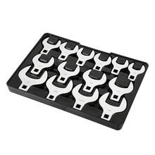 Crowfoot Wrench Set, 1/2" Drive 14-Piece SAE (1-1/16" - 2") Crows Foot Wrench Set With Storage Tray, 40CR Material With Laser Etched Sizing, For Mechanical Maintenance Or Repairs - Silver - View 8