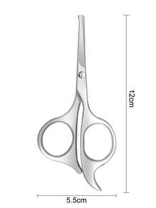 ANDVICTORY 1/2/4 pièces Tondeuse à poils de nez, Ciseaux de beauté, Outils de maquillage, Épilateur facial, Mini ciseaux de toilettage sains à bout rond, Taille-sourcils - Multicolore - Voir 6