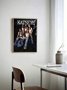 1PC KATSEYE Group Art Print, Wall Decor, Katseye Poster _ Kpop Katseye Wall Art Print _ Fan Inspired Katseye Decor _ Unique Kpop Band Poster - Multicolor - View 3