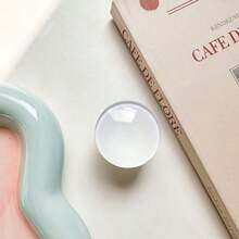 1 pezzo Supporto per telefono in cristallo e vetro, stile coreano Ins, supporto per telefono a sfera di vetro rotondo, adesivo espandibile, supporto da tavolo per guardare video