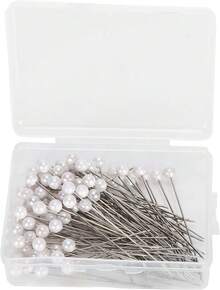 Alfileres de Perlas, Agujas de Localización, Decoración, Suministros de Bolas de Flores, Cabeza de Aguja de Perla, Uds., Alfileres Rectos Redondos - 1 - Ver 7