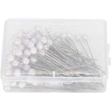 Alfileres de Perlas, Agujas de Localización, Decoración, Suministros de Bolas de Flores, Cabeza de Aguja de Perla, Uds., Alfileres Rectos Redondos - 1 - Ver 6
