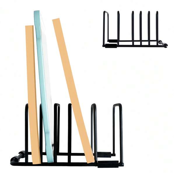 1 Pc Cutting Board Storage Box, Cutting Board Holder, Cutting Board Rack, Cutting Board Storage Rack, Cabinet Baking Tool Storage Box, Kitchen Accessories, Kitchen Storage