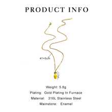 Monlansher New Fashionable Women's Stainless Steel Pendant Necklace, Fruit Element Personalized Design, Minimalist Versatile Daily Wear Layered Stainless Steel Necklace For Women - Gold - View 11