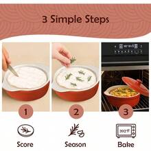 Muldale Baked Brie Baker Plato para hornear con tapa y esparcidor Camembert Baker en color rojo Sartén de cerámica para hornear queso Brie de plomo 5.5 pulgadas caja de regalo - Rojo - Ver 2